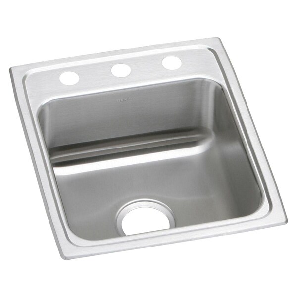 Lustertone Stainless Steel 17 X 20 X 4 Single Bowl Top Mount Ada Sink